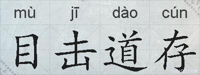 目击道存的拼音
