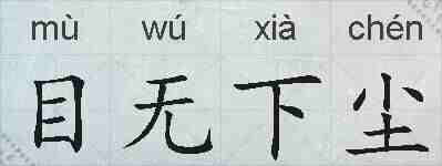 目无下尘的拼音