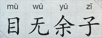 目无余子的拼音