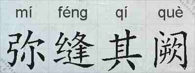 弥缝其阙的拼音