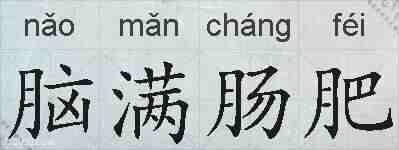 脑满肠肥的拼音