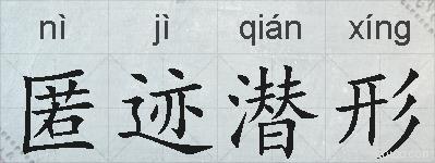 匿迹潜形的拼音