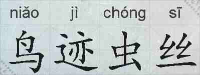 鸟迹虫丝的拼音
