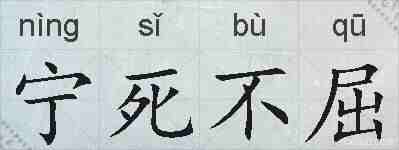 宁死不屈的拼音
