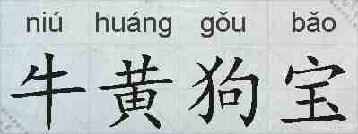 牛黄狗宝的拼音