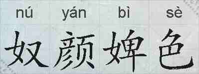 奴颜婢色的拼音