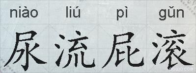尿流屁滚的拼音