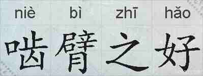 啮臂之好的拼音