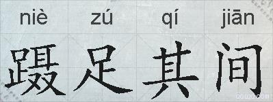 蹑足其间的拼音