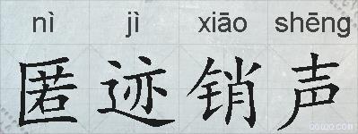 匿迹销声的拼音