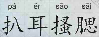 扒耳搔腮的拼音