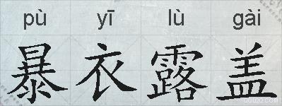 暴衣露盖的拼音