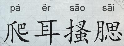 爬耳搔腮的拼音