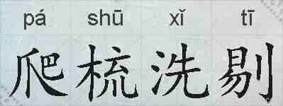 爬梳洗剔的拼音