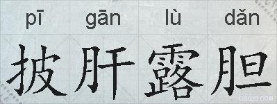 披肝露胆的拼音