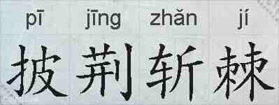 披荆斩棘的拼音