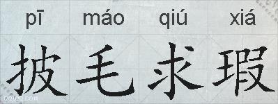 披毛求瑕的拼音