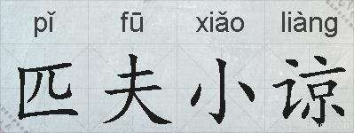 匹夫小谅的拼音