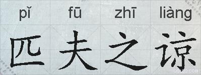 匹夫之谅的拼音