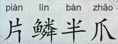 片鳞半爪的拼音