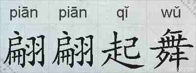 翩翩起舞的拼音