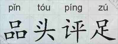 品头评足的拼音