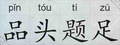 品头题足的拼音