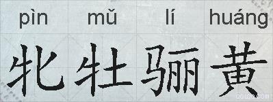 牝牡骊黄的拼音