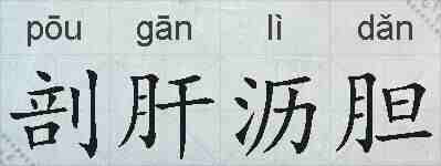 剖肝沥胆的拼音