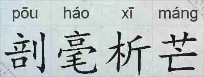 剖毫析芒的拼音