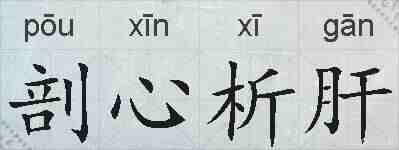 剖心析肝的拼音