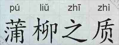 蒲柳之质的拼音