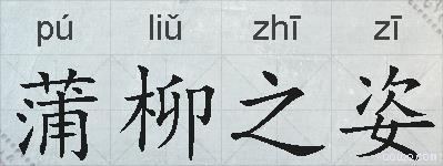 蒲柳之姿的拼音