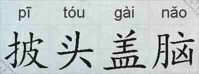 披头盖脑的拼音