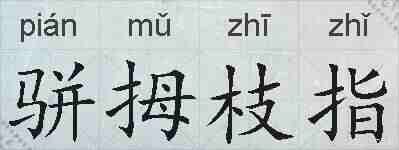 骈拇枝指的拼音