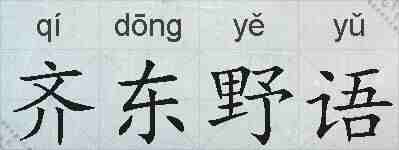 齐东野语的拼音