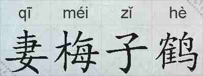 妻梅子鹤的拼音
