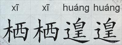 栖栖遑遑的拼音