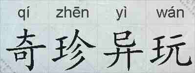 奇珍异玩的拼音