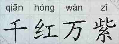 千红万紫的拼音