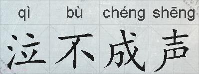 泣不成声的拼音