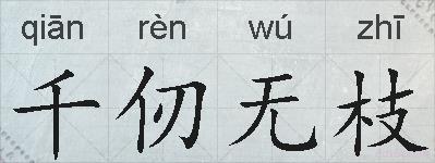 千仞无枝的拼音