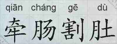 牵肠割肚的拼音