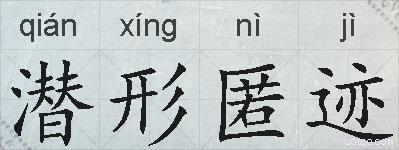 潜形匿迹的拼音
