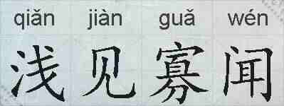 浅见寡闻的拼音