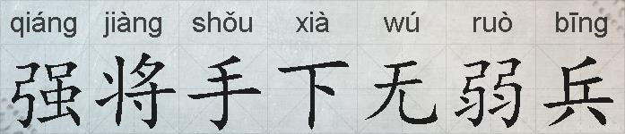 强将手下无弱兵的拼音