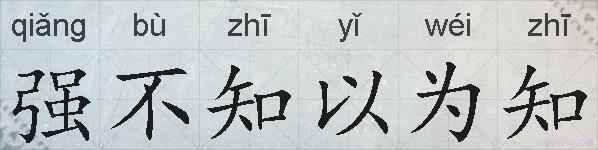 强不知以为知的拼音