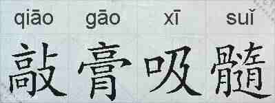 敲膏吸髓的拼音