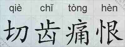 切齿痛恨的拼音