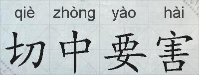 切中要害的拼音